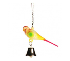Papagaj, igracka sa zvonom 9cm